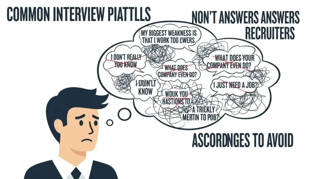 면접에서 반드시 피해야 할 답변들 면접에서 반드시 피해야 할 답변들