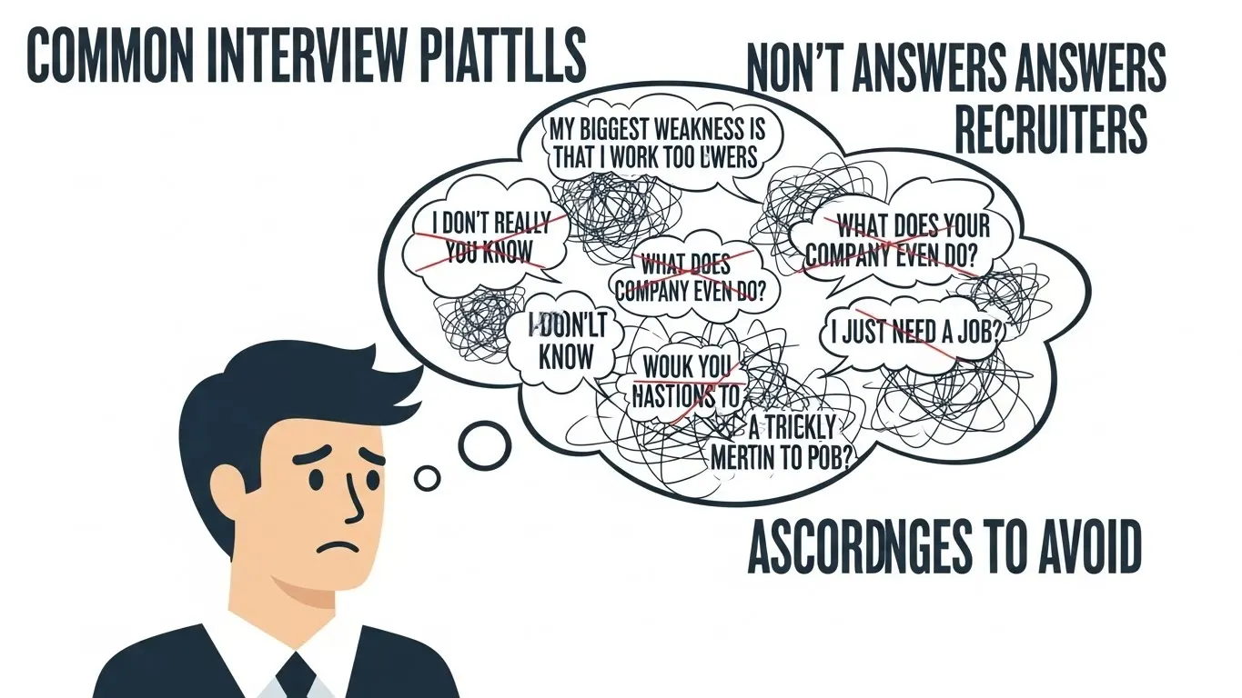 면접에서 반드시 피해야 할 답변들